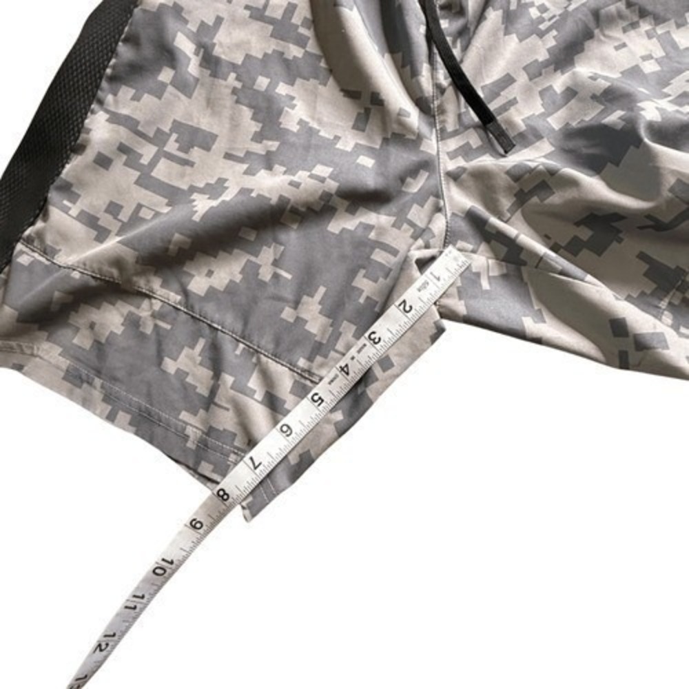 Spyder Active Mens Digital Camo Athletic Shorts Grey Black Mesh Size Medium - Picture 7 of 9